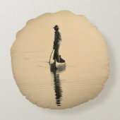 コンパスバラ装飾用クッション ラウンドクッション (裏面)