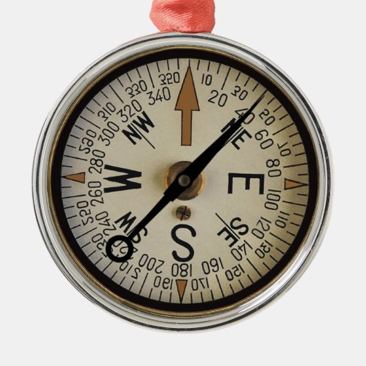 コンパスバラ1 メタルオーナメント (正面)