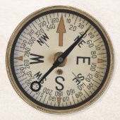 コンパスバラ1 ラウンドペーパーコースター (正面)