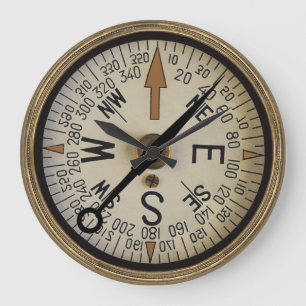 コンパスバラ1 ラージ壁時計