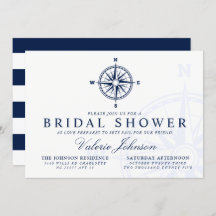 コンパスバラ |テーマ航海のブライダルシャワー