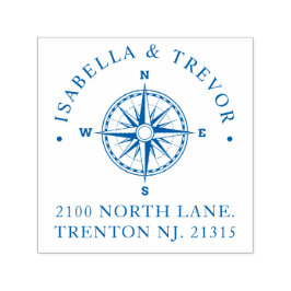 コンパスバラ 航海の |差出人住所 セルフインキングスタンプ