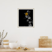 コンパスフラワープリント ポスター (キッチン)