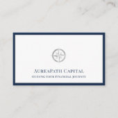 コンパスロゴブルー縁ど 名刺 (正面)