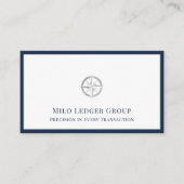 コンパスロゴNavy 縁ど Blue  名刺 (正面)