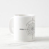 コンパスローズ コーヒーマグカップ (正面左)