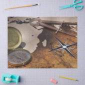 コンパスヴィンテージトラベルデクページティッシュペーパー 薄葉紙 (クラフト)