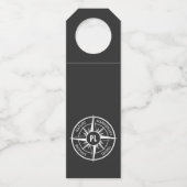 コンパス星エンブレムモノグラム白黒 ボトルネックタグ (裏面)