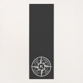 コンパス星エンブレムモノグラム白黒 ヨガマット (裏面)