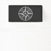 コンパス星エンブレムモノグラム白黒 横断幕 (インサイチュ)