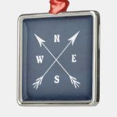 コンパス矢印 メタルオーナメント (左)