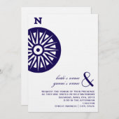 コンパス結婚式招待状 招待状 (正面/裏面)
