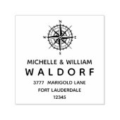 コンパス航海のコースト結婚差出人住所 セルフインキングスタンプ (デザイン)