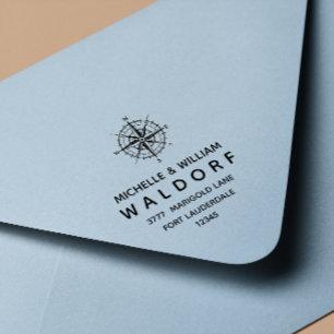 コンパス航海のコースト結婚差出人住所 セルフインキングスタンプ