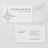 コンパス航海のセーリングとボーティングホワイト 名刺 (正面/裏面)