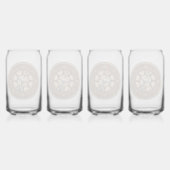 コンパス航海のデザイン ガラス缶 (裏面)