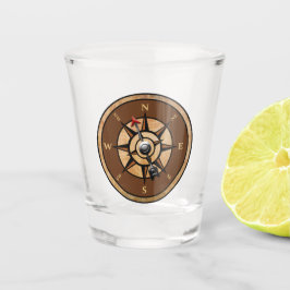 コンパス航海のデザイン ショットグラス