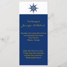 コンパス航海のネイビーイエロー結婚式 プログラム