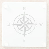 コンパス航海の顔 ガラスコースター (裏面)