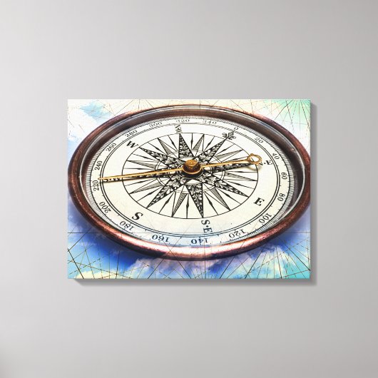 コンパス雲 キャンバスプリント (正面)