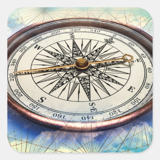 コンパス雲 スクエアシール (正面)