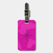 コンパス面図が付いている上品で明るい紫色の世界地図 ラゲッジタグ (正面縦)