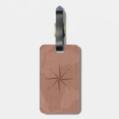 コンパス面図が付いている上品なヴィンテージのスタイルの世界地図 ラゲッジタグ (裏面縦)