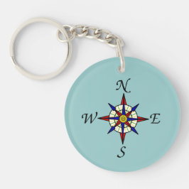 コンパス面図のキーホルダー キーホルダー