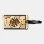 コンパス面図の荷物のラベル ラゲッジタグ (裏面横)