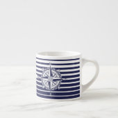 コンパス面図の青い縞 エスプレッソカップ (右)