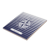 コンパス面図の青い縞 タイル (側面)