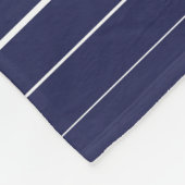 コンパス面図の青い縞 フリースブランケット (角)