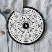 コンパス面図-ボタン(白い) 缶バッジ (インサイチュ)