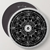 コンパス面図-ボタン(黒) 缶バッジ (正面&裏面)