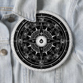 コンパス面図-ボタン(黒) 缶バッジ (インサイチュ)