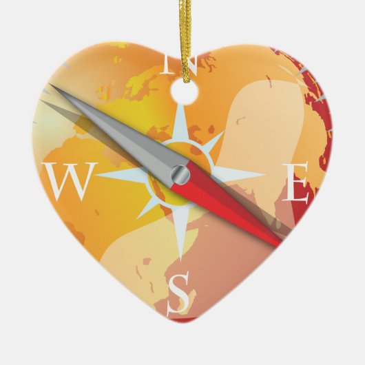 コンパス セラミックオーナメント (正面)