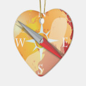 コンパス セラミックオーナメント (左)