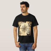 コンパス ナビゲーション デザイン Tシャツ (正面フル)