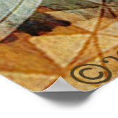 コンパス&ポピーと古風ステームパンクのポスター ポスター (角)