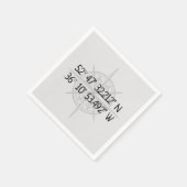 コンパスGPSホーム座標 スタンダードカクテルナプキン (角)