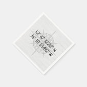 コンパスGPSホーム座標 スタンダードカクテルナプキン (角)