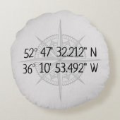 コンパスGPSホーム座標 ラウンドクッション (裏面)
