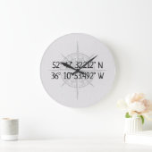 コンパスGPSホーム座標 ラージ壁時計 (ホーム)