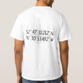コンパスGPS自宅座標 Tシャツ (裏面)