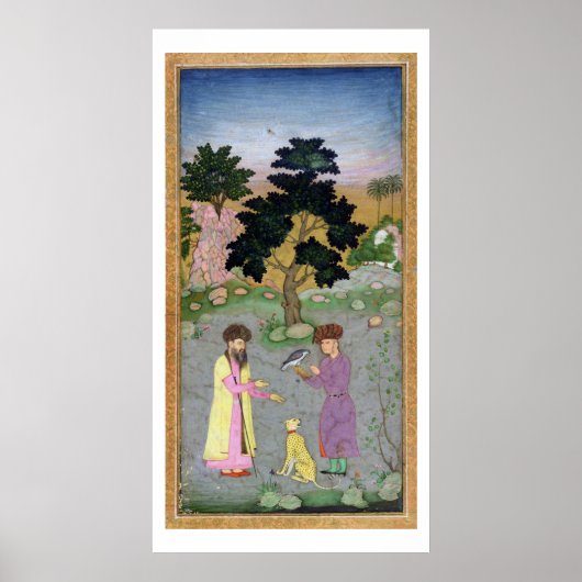 コンパニオンとペットのチーズを持つ鷹匠、 ポスター (正面)