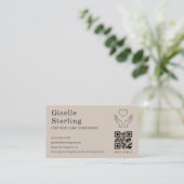 コンパニオンヘルパーQRコードシニアサポートサービス 名刺 (スタンド正面)