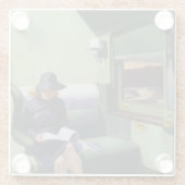 コンパートメントCのエドワード・ホッパー著車293 ガラスコースター (裏面)