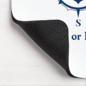 コンパ航海のスいかりあなたのボートまたは名前ブルー マウスパッド (コーナー)