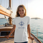 コンパ航海のスいかりあなたのボートまたは名前ホワイト Tシャツ