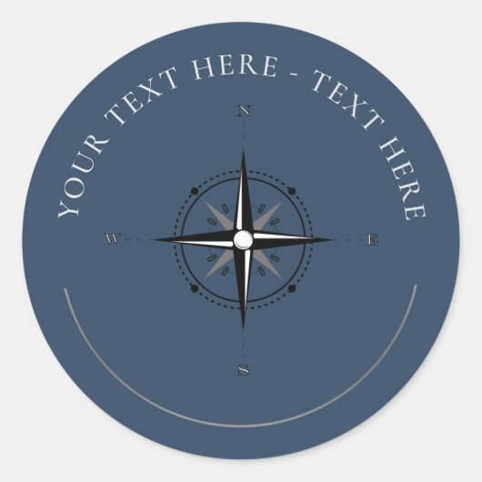コンパ航海のスクラシックラウンドステッカー ラウンドシール (正面)